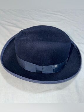 Designer Collection Godfather Navy Homburg Fedora Men’s Dress Hat